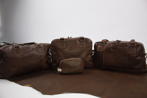 Exclusive 4-Piece Set, Aged Cowhide