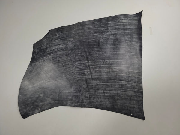 PIECE OF BLACK COW LEATHER