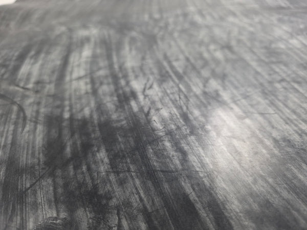 PIECE OF BLACK COW LEATHER