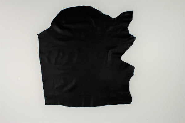 PIECE OF BLACK COW LEATHER