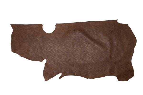 PIEL DE VACUNO GRABADO DRAGON MARRON