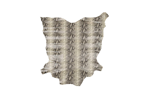 PIEL DE GRABADO SERPIENTE PITÓN BEIGE - MARRON