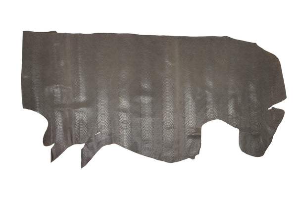 PIEL DE VACUNO GRABADO SERPIENTE GRIS ENVEJECIDO