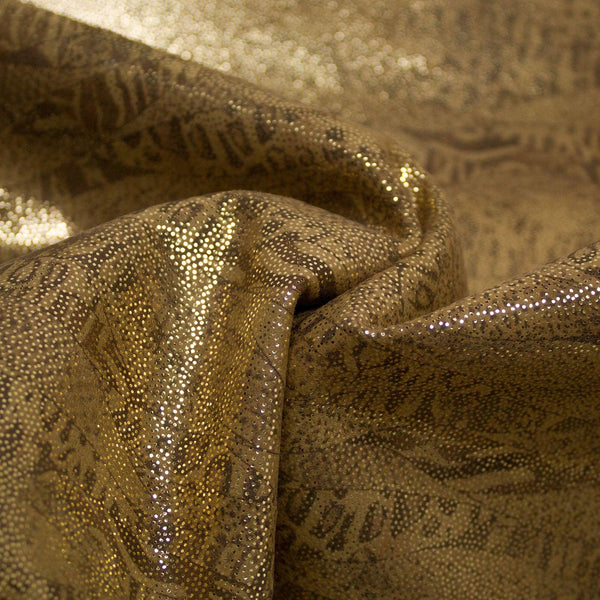 PIEL DE FANTASIA DIBUJO MARRON PUNTOS ORO