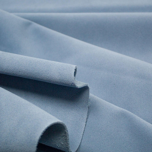 LIGHT BLUE PLUSH SUEDE LEATHER