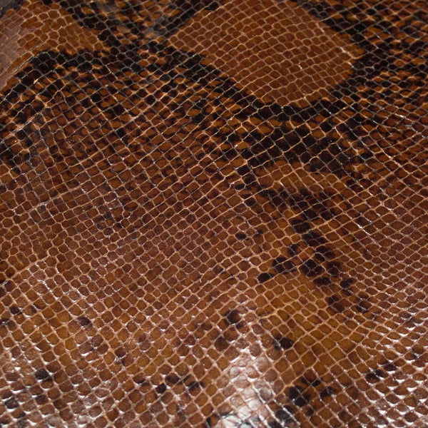 PIEL DE GRABADO SERPIENTE PITON MARRON ENVEJECIDO