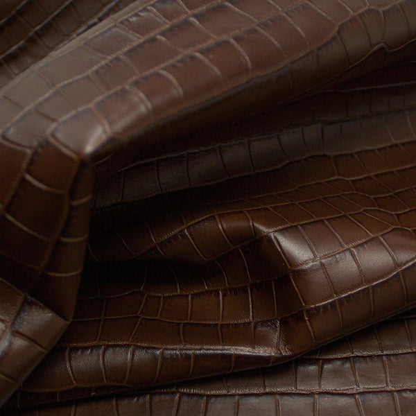 PIEL DE GRABADO COCO MARRON ENVEJECIDO