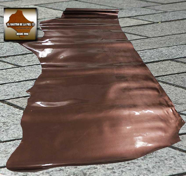 PIEL DE CHAROL RAYADO BRONCE