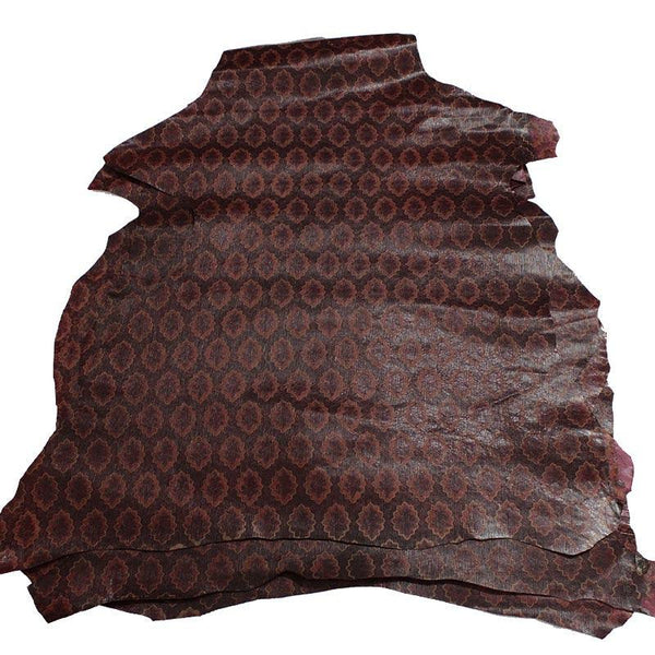 PIEL DE FANTASIA MOTIVO FLORAL BURDEOS