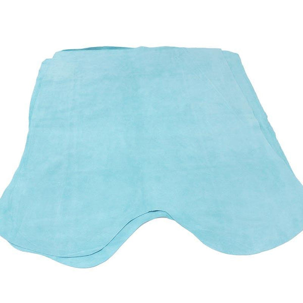 LIGHT BLUE PLUSH COW SUEDE LEATHER