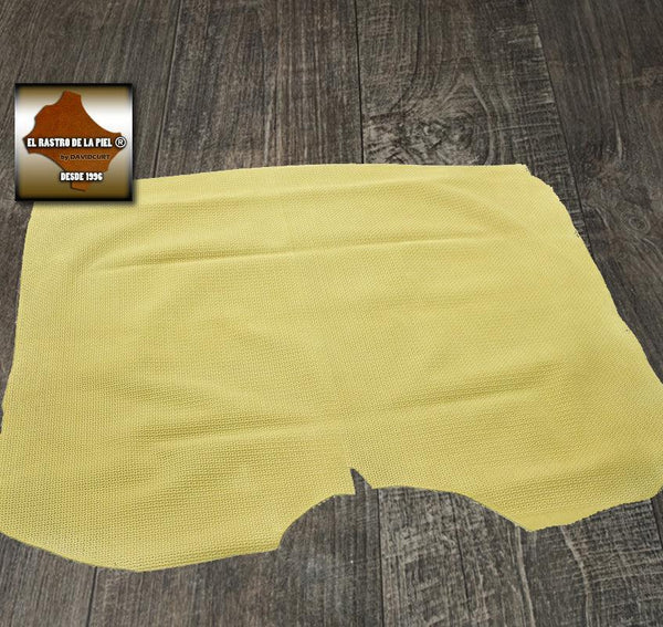 PIEL DE SERRAJE GRABADO NUDOS BEIGE