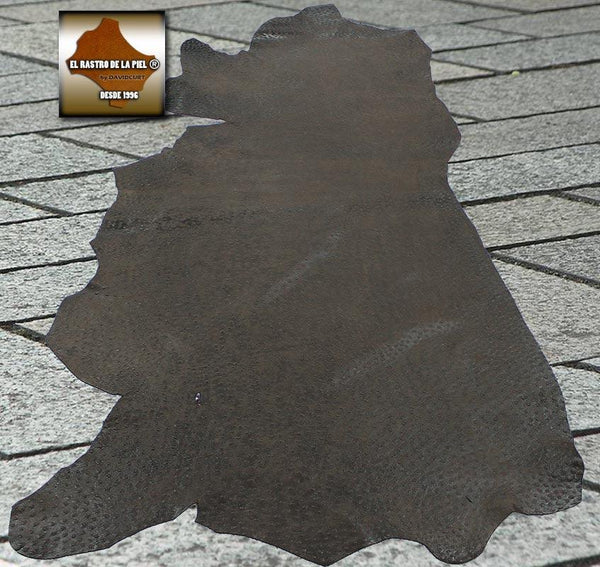 COW LEATHER EMBOSSED OSTRICH TOPO OLDED REF. CO-582-1516