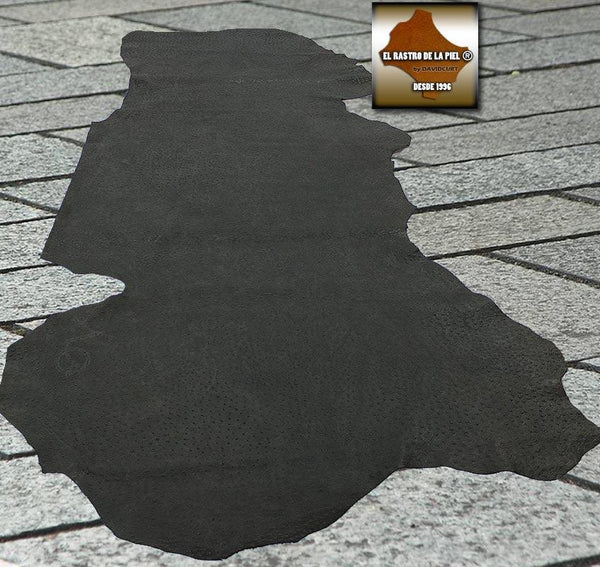 COW LEATHER EMBOSSED WITH OLDED GREY OSTRICH REF. CO-592-2324