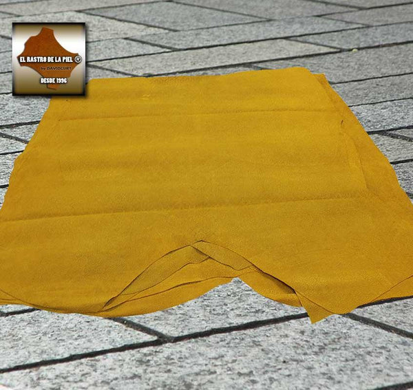 LEATHER OF SERRAJE EMBOSSED CASTELLANO MUSTAZA REF. CO-334-1415