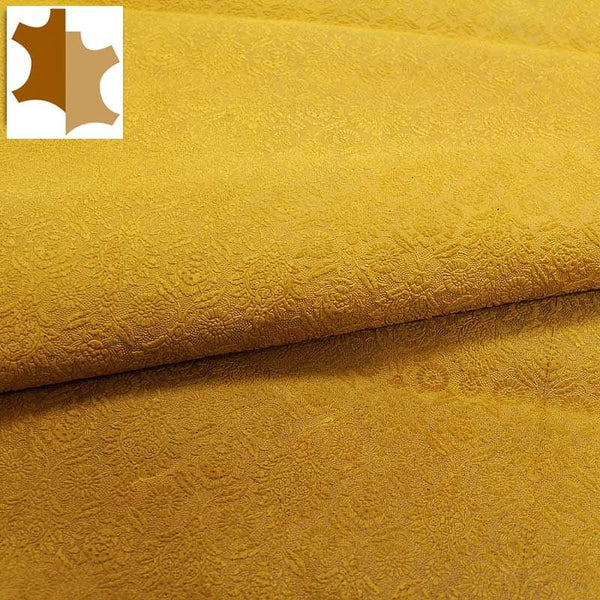 LEATHER OF SERRAJE EMBOSSED CASTELLANO MUSTAZA REF. CO-334-1415