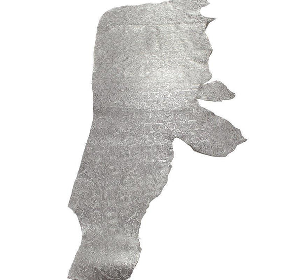 LEATHER OF CASTILIAN EMBOSSED CATTLE SILVER