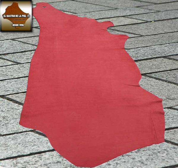 NUBUCK MAGENTA REF COW LEATHER. NK-119-1920