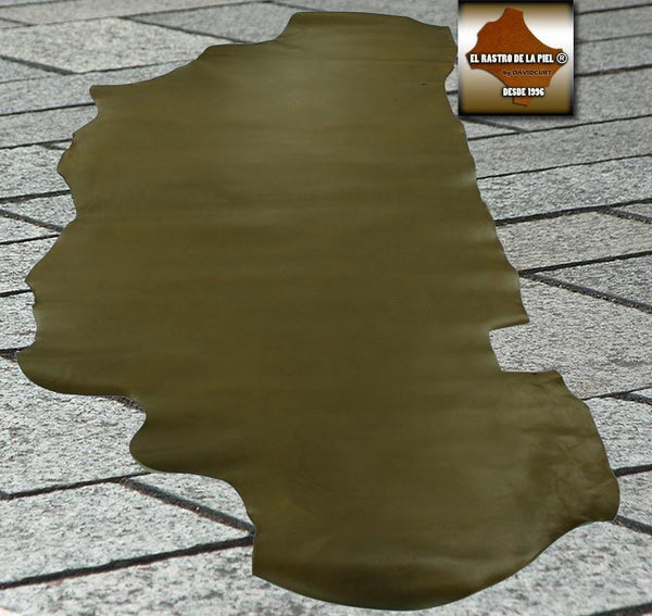 PIEL DE HOJA DE VAQUETILLA KAKI