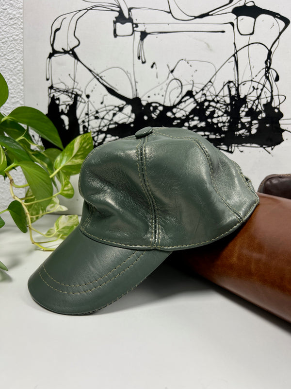 Green Leather Hat