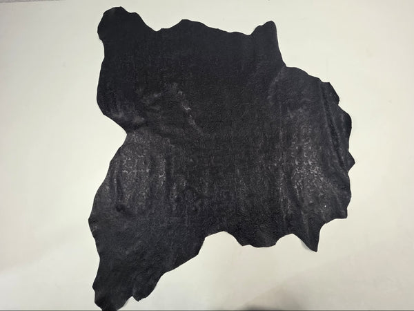 PIECE OF BLACK COW LEATHER 
