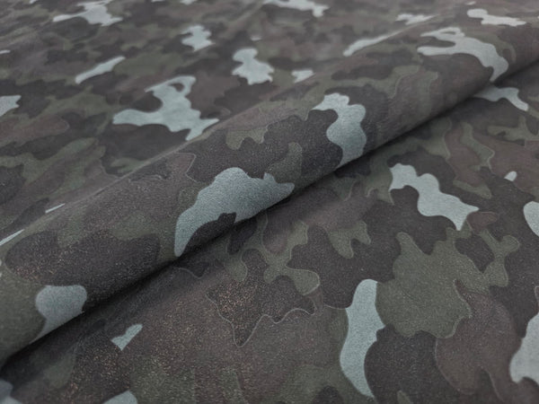 TROZO DE PIEL DE FANTASÍA MILITAR AZUL