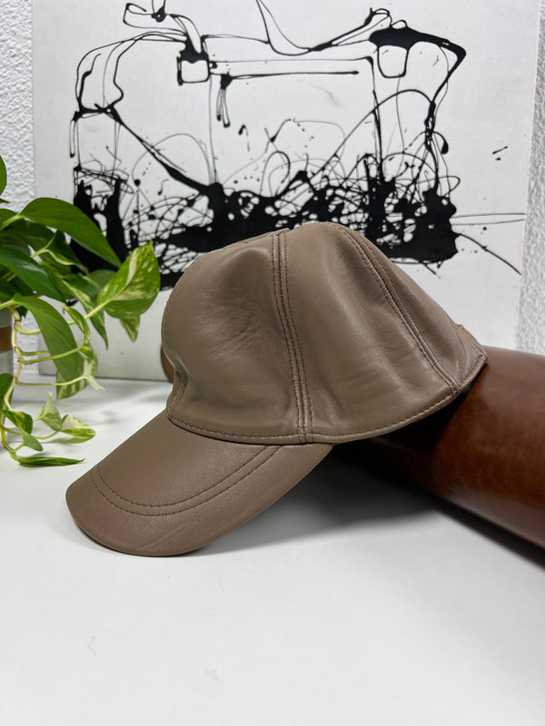 Chestnut Brown Leather Hat