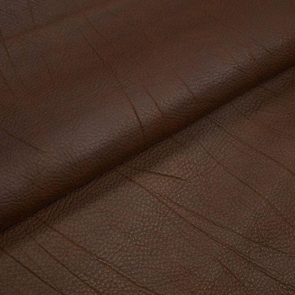 PIECE OF COW LEATHER MILLED BROWN