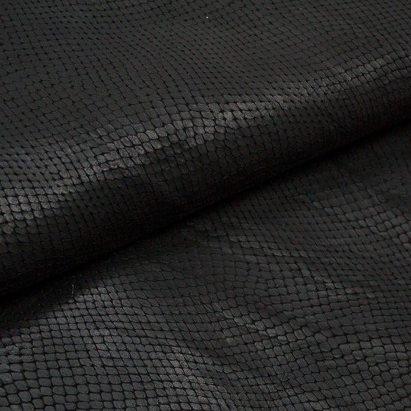 PIECE OF FANTASY BLACK WRINKLED SNAKE SKIN 