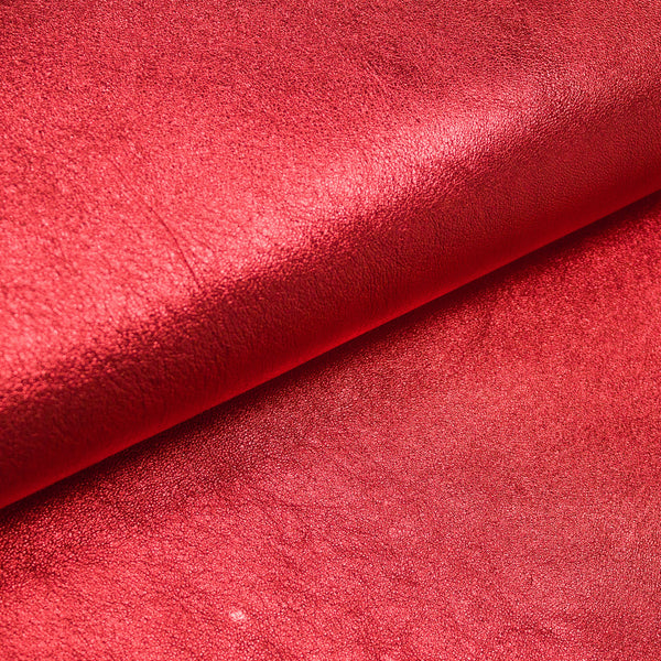 PIEL DE CABRA RUSTICA LAMINADA ROJO VIVO