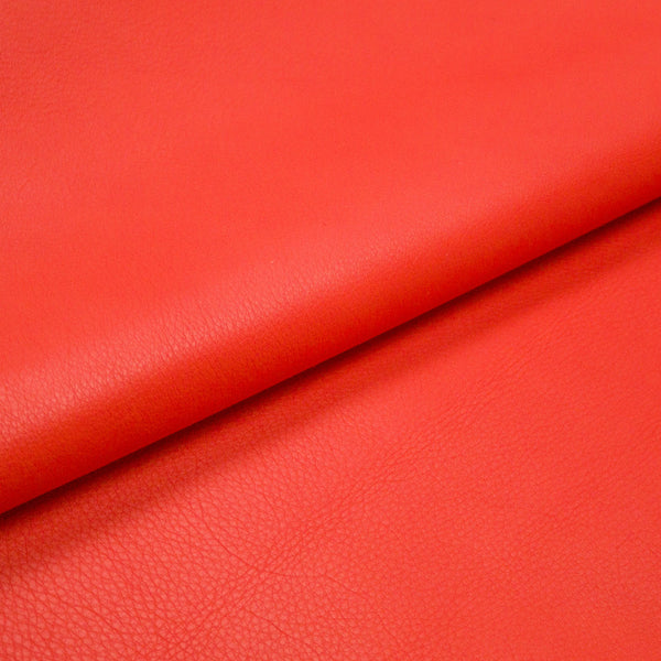 PIECE OF CORAL PUMPED COW LEATHER 