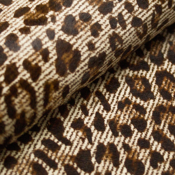 TROZO DE PIEL PELO LEOPARDO JASPEADO BEIGE