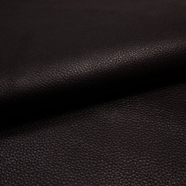 PIECE OF BLACK PUMPED COW LEATHER 