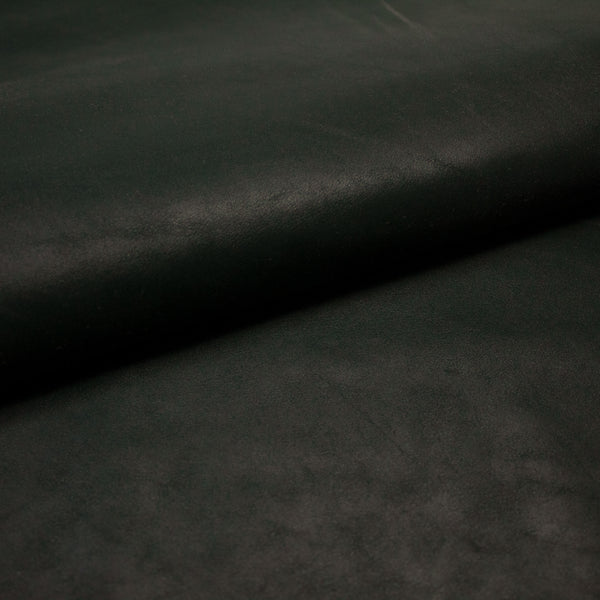 PIECE OF DARK GREEN COW LEATHER 