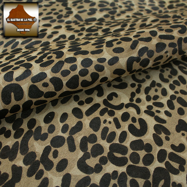LEOPARD HAIR LEATHER CAMEL REF. P-070-23
