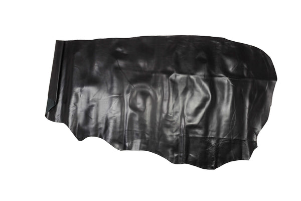 GLOSSY BLACK COW LEATHER 