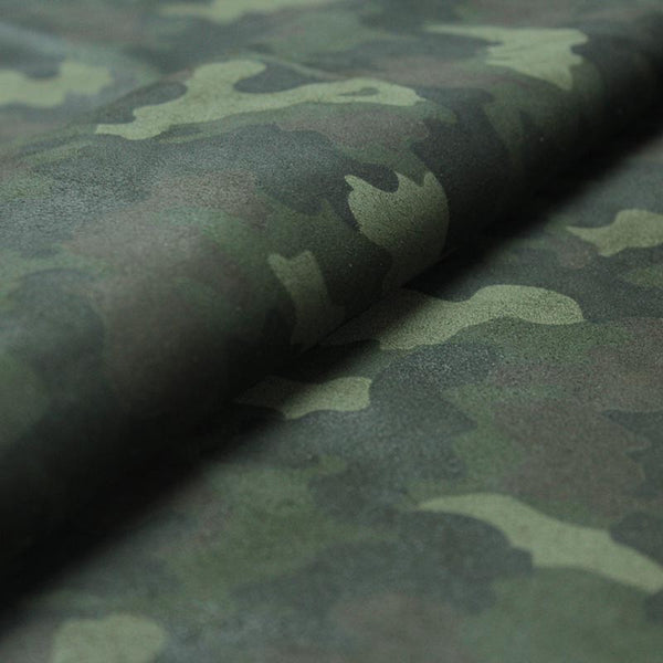 COW SUEDE LEATHER FANTASY MILITARY CAMOUFLAGE