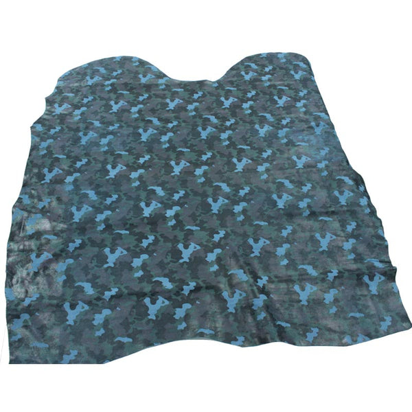 BLUE CAMOUFLAGE FANTASY LEATHER LEATHER