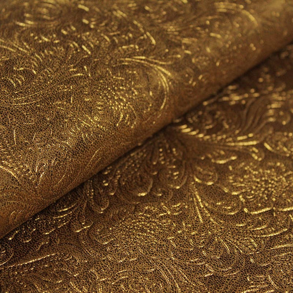 GOLDEN CASTELLANO EMBOSSED LEATHER OF GOLD