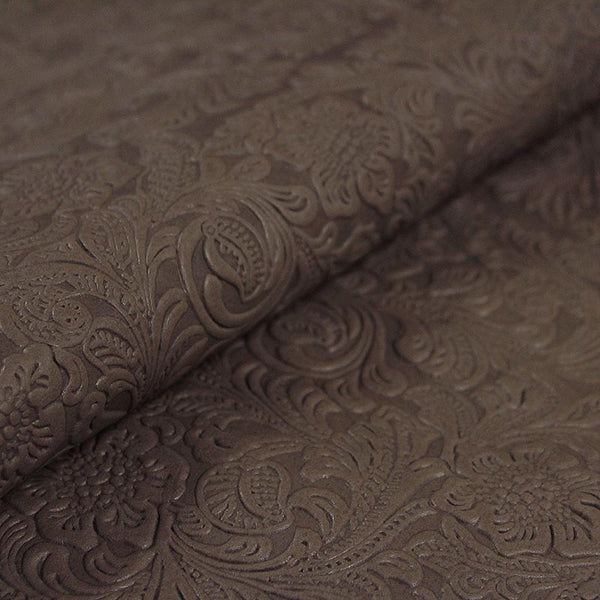 CASTELLANO TAUPE EMBOSSED COW LEATHER