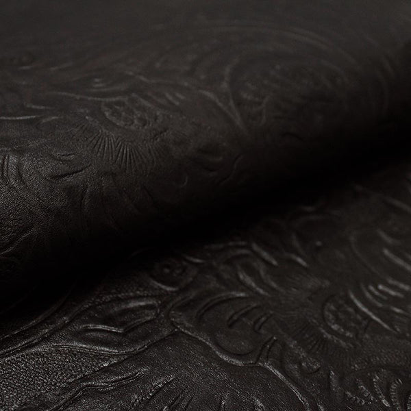 SPANISH-OLDED EMBOSSED COW LEATHER