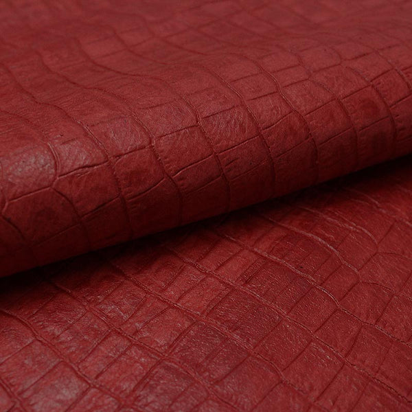 OLDED RED COCO EMBOSSED LEATHER